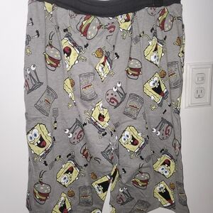 SpongeBob SquarePants Gray and Black Men's Athletic Shorts 5 Pairs